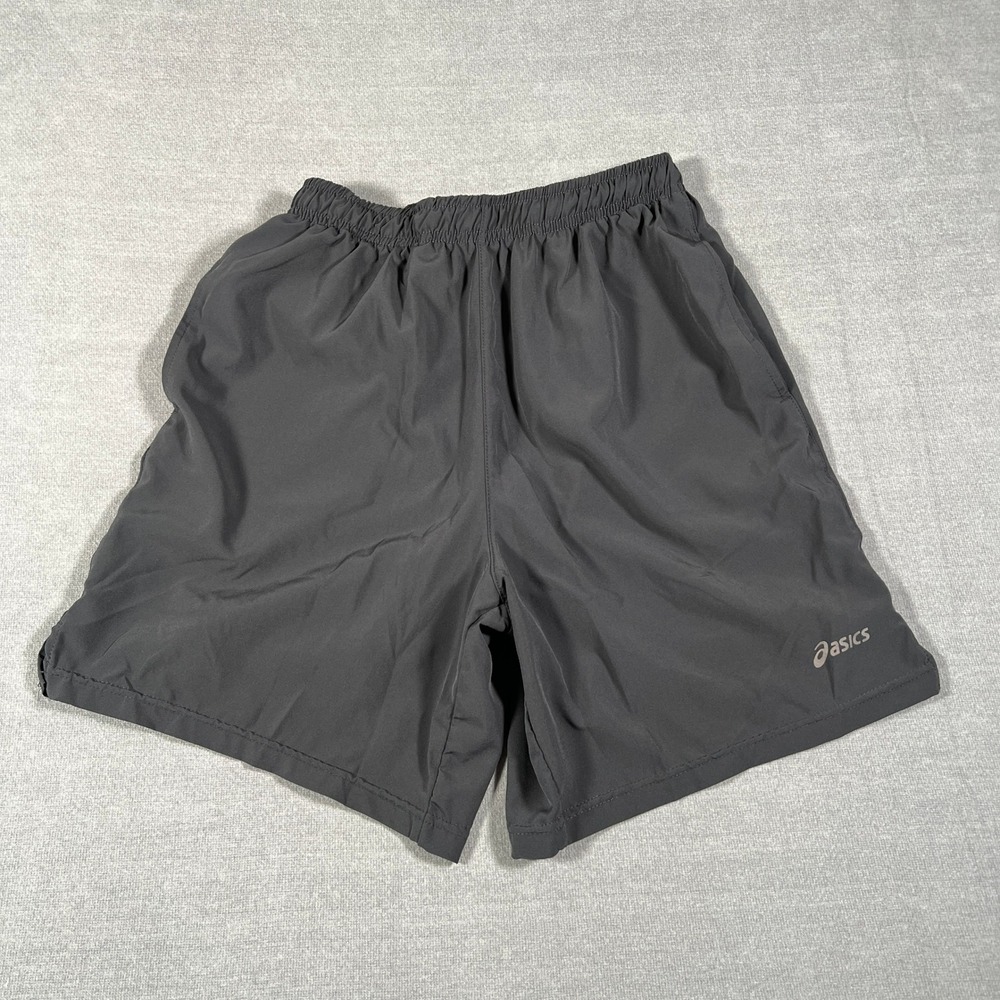 Asics Running Shorts Elastic Waist Reflective Activewear Shorts Mens Size S Gray